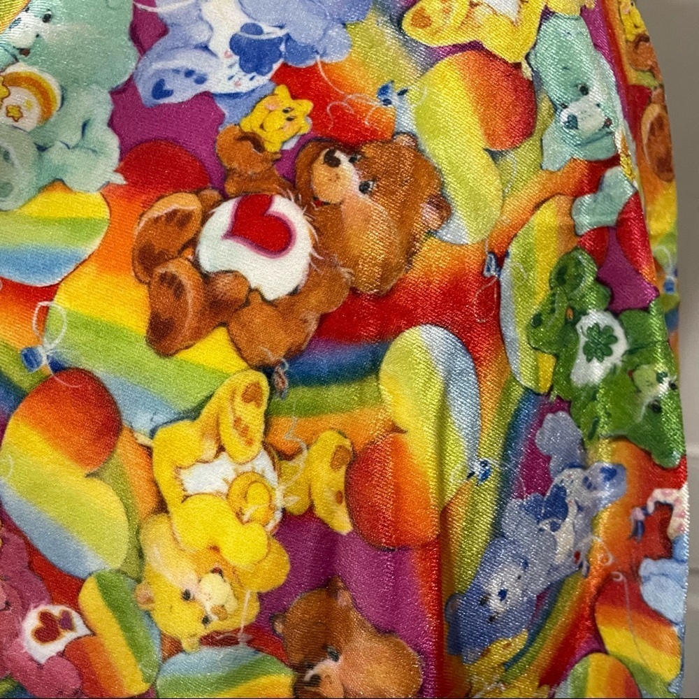 IRON FIST Care Bears Lotsa Rainbows red velvet strap microfleece dress - Picture 7 of 12